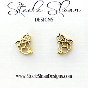 Fox Earrings, Adorable Fox Earrings, Fox Gift, Fox Mascot, Red Fox