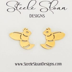 Go Jackets! Yellow Jackets, Hornets GameDay Earrings Hypoallergenic Stainless Steel