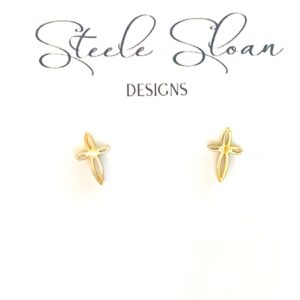 Sweet Cross Earrings - Small Cross Earrings, Cute Earrings, Stud Earrings, Hypoallergenic