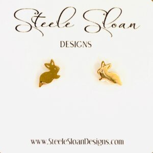 Cute Bunny Earrings - Bunny Rabbit Earrings, Cute Earrings, Stud Earrings, Hypoallergenic - Perfect for Easter Basket Gift!