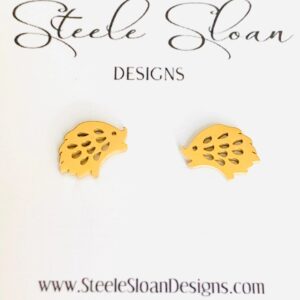 Super Cute Hedgehog Earrings - Hedgehog, Cute Earrings, Stud Earrings, Hypoallergenic - Hedgehog gift