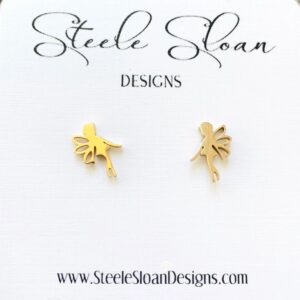 So cute Tinkerbell Fairy Earrings, Cute Earrings, Stud Earrings, Hypoallergenic