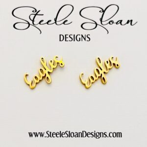 Eagles Earrings, Go Eagles! Eagles Gift, Eagles Football, Golden Eagles, Philadelphia Eagles, Coaches Gift