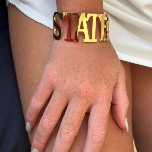 STATE Bangle Bracelets Tarnish Resistant All Caps - GO STATE