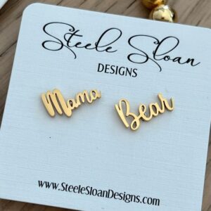 Mama Bear Earrings- Sweet Gift for Mama Bear - Mama Bear - perfect stocking stuffer for Mama Bear - Hypoallergenic stainless steel