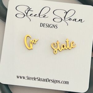 Go STATE Cute Earrings for State Teams State Gameday