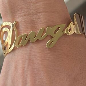 DAWGS Bangle Bracelets Medium script size Stainless Go Dawgs