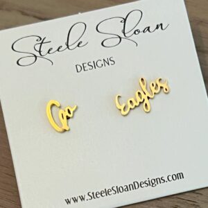 Go Eagles Cute Game Day Earrings Eagles Fans Cute Eagle Team Gift Hypoallergenic Earrings Eagles Team Mom Gift Eagles Cheerleading