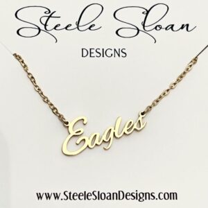 Eagles Name Necklace Eagles Fans Eagles GameDay Necklace Eagles Layer Necklace Tarnish Resistant Stainless Steel Gold or Silver