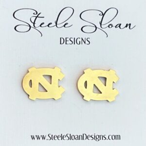 UNC Logo Stud Earrings- UNC gift, Hypoallergenic earrings, Officially Licensed, Unique UNC TarHeels Gift