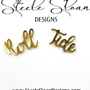 Roll Tide! Gift for Alabama Fan, Bama Gift, Alabama Football, Hypoallergenic Gold Stud Earrings Officially Licensed