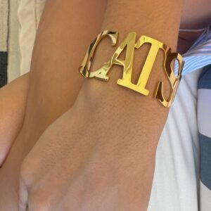 CATS Bangle Bracelets Tarnish Resistant Stainless Steel All Caps -Go CATS