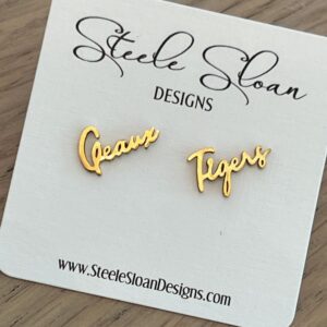 LSU "Geaux Tigers" Earrings Hypoallergenic Perfect LSU Gift