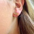 Ole Miss Gold Stud Earrings
