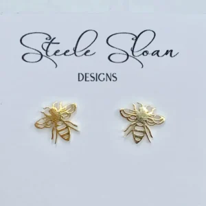 Adorable Bee Earrings - Yellow Jackets, Honey Bees, Cute Earrings, Stud Earrings, Stainless Steel Hypoallergenic